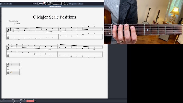 Screen sharing options during and online music lesson