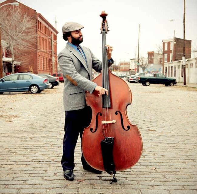Man playing upright bass in Philadelphia